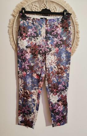 Kvietkované nohavice h&m, h&m,xs