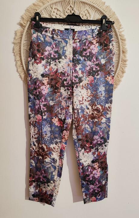 Kvietkované nohavice h&m, h&m,xs