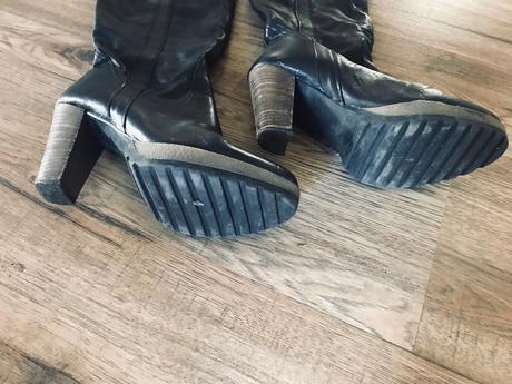 Čižmy čierne na opätku, 38