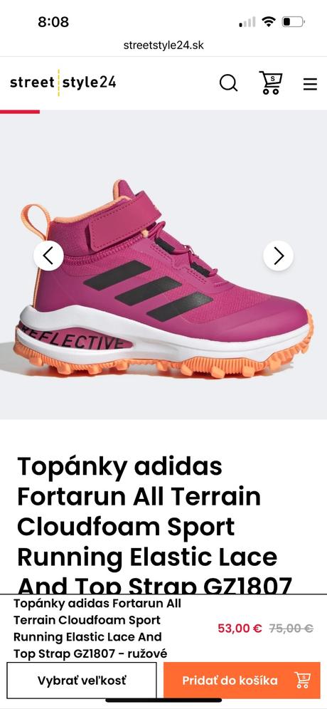 Turistické topánky, adidas,34