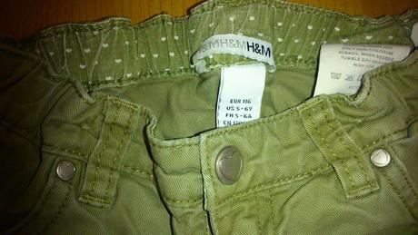 Dievčenské nohavice zn.h&m - veľ.116, h&m,116