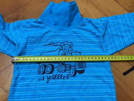 Detské modré tričko s dlhým rukávom, betty mode,92