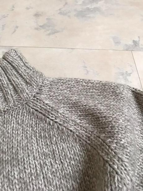 Melírovaný teplý sveter na zips l/xl, bhs,44