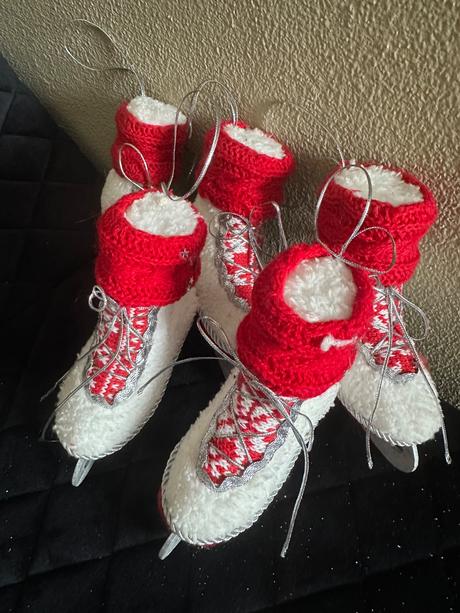 Vianočné ozdoby korčule 5 kusov, 