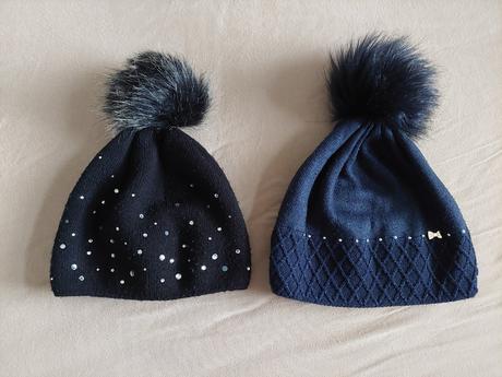 Dievčenské zimné čiapky, s