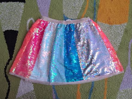 Sukňa s flitrami, h&m,140