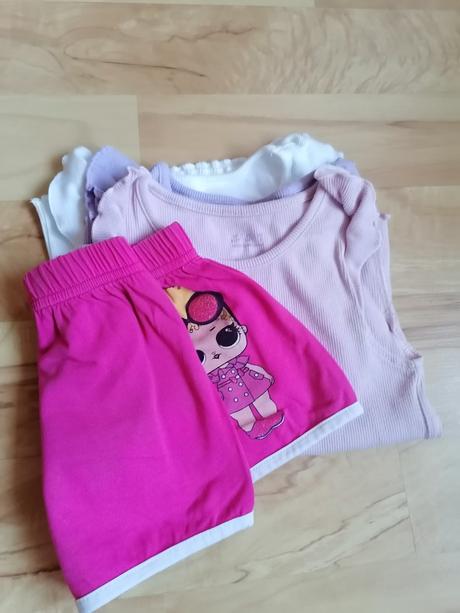 3x tričko 116 + kraťasky 110, f&f,116