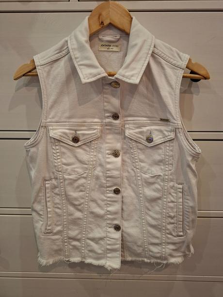 Biela dzinsova vesta, orsay,s