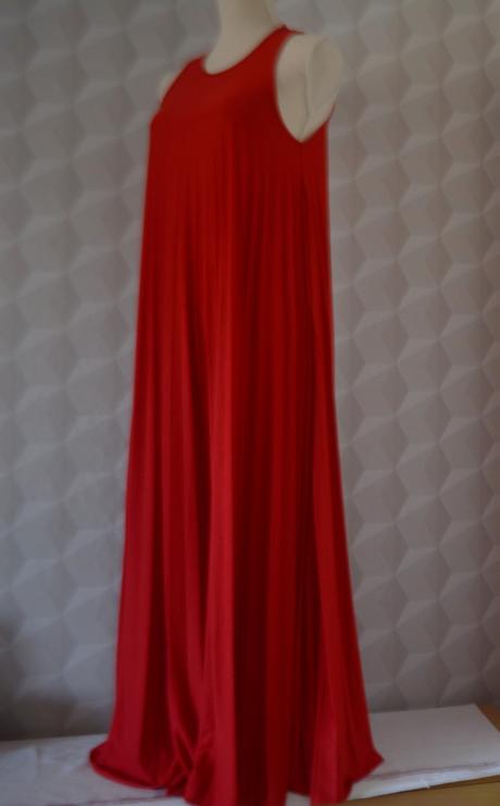 El corte inglés - červené maxi šaty, veľ. s, s