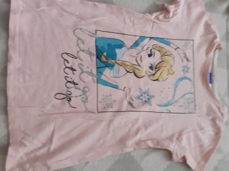 Dievcenske ruzove tricko s obrazkom anny, disney,128