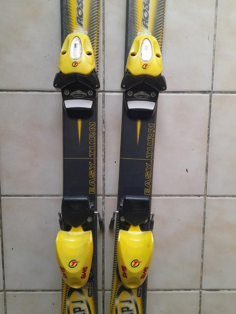Žlté lyže rossignol comp j 100, rossignol,100-109 cm
