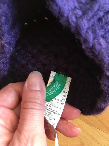 Fialova ciapka benetton, benetton,80