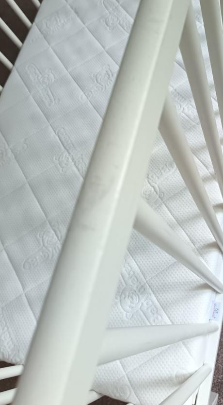 Postieľka drevená, biela, 60x120 + matrac, šírka (cm): 60,dĺžka (cm): 120