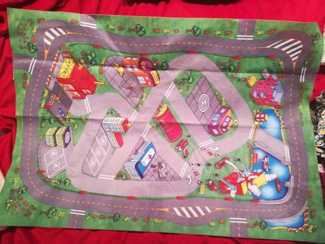 Koberček s cestičkami pre autíčka, tenký,