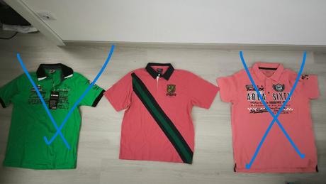 Takmer nové zn. bavlnené tričká-polokošele, v.l-xl, xl