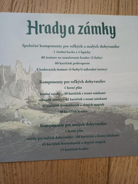 Hrady a zámky - spoločenská hra, 