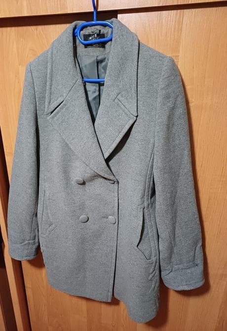 Dámsky šedý kabat xl, xl