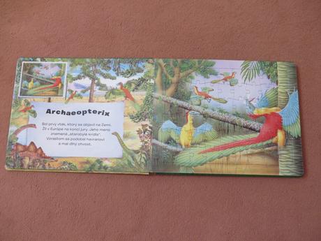 Knižka puzzle s dinosaurami - dinosaury,