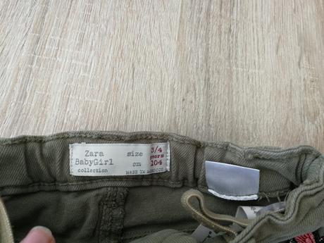 Štýlové nohavice, zara,104