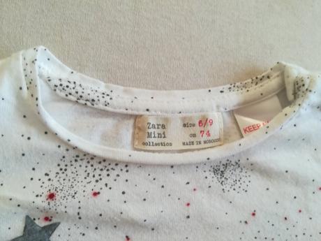 Biele tričko, zara,74