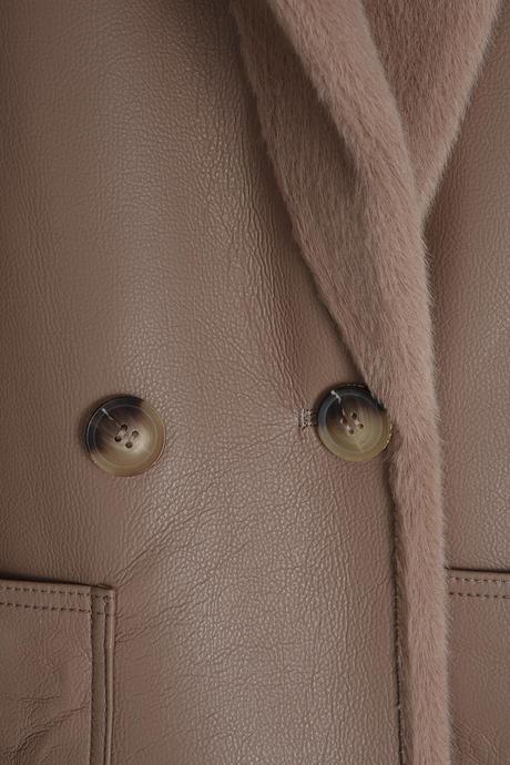 Stylovy kozeny kabat obojstranny, m