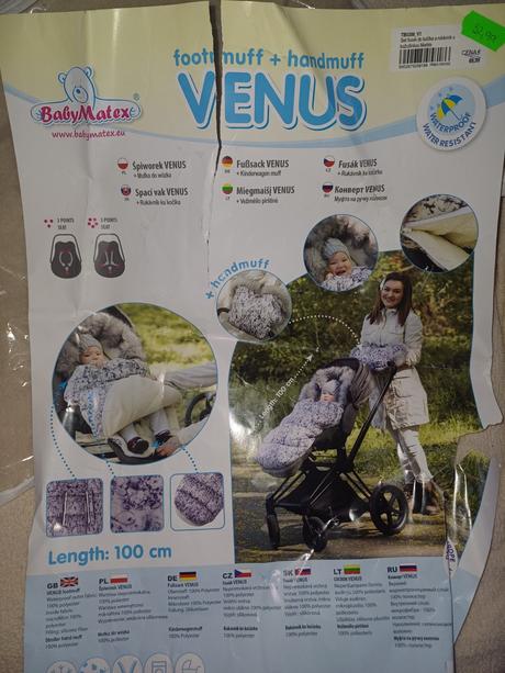 Zimný fusak + rukávnik, babymatex