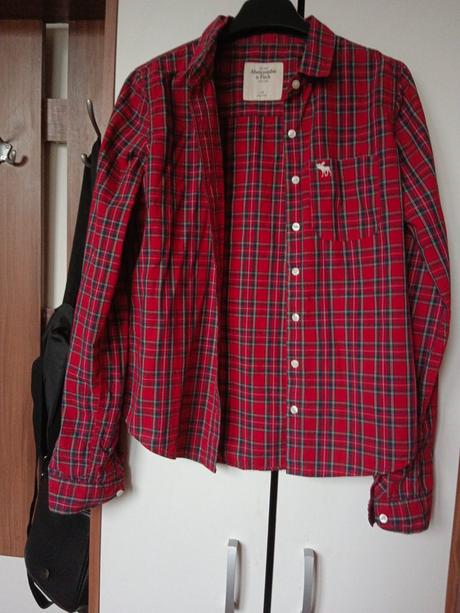 Červena košela, abercrombie&fitch,xs