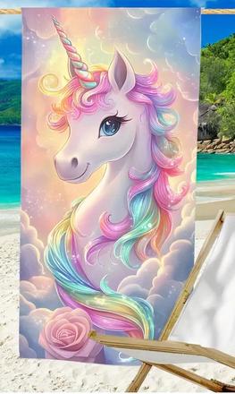 Osuška 70x180 jednorožec (rýchloschnúca) - skladom,