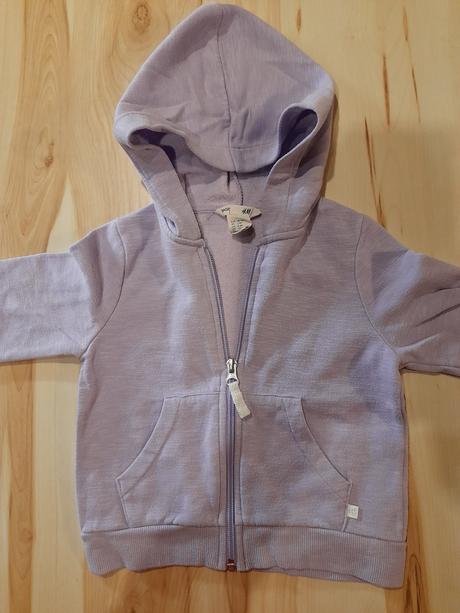Mierne zateplená fialová mikina, h&m,98