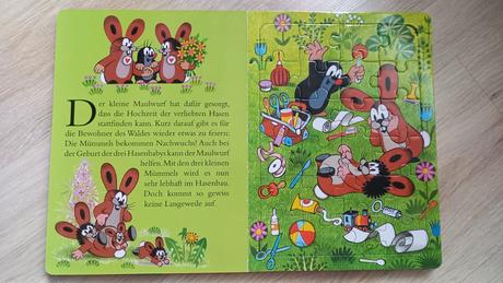 Puzzle kniha krtko v nemcine,