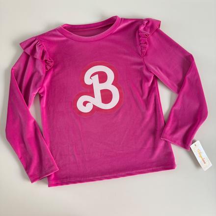 Dievčenské semišové tričko barbie, 122 / 128 / 146 / 152