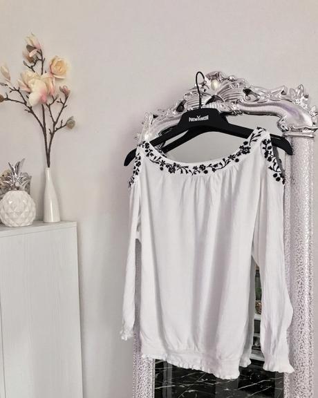 Romantická blúzka s výšivkou, h&m,s