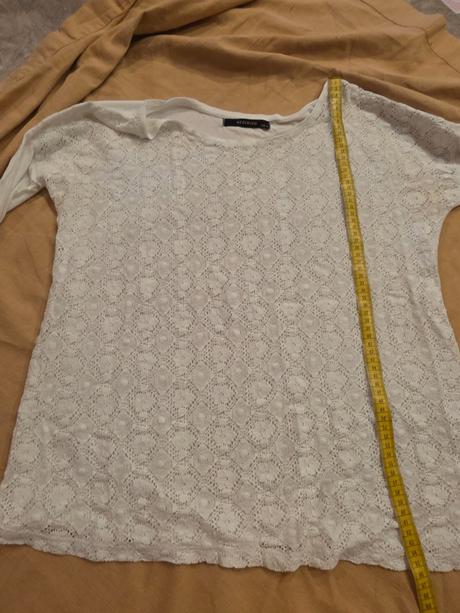 Biele krajkové tričko xxl, reserved,xxl