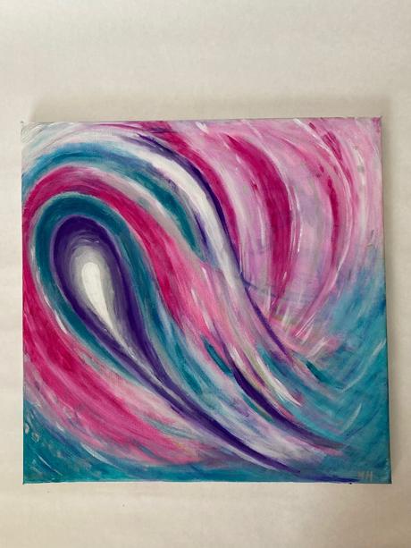 Abstraktný obraz na platne, 