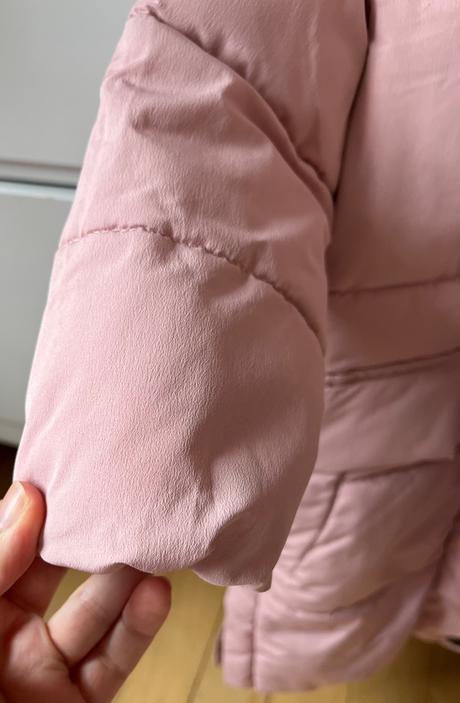 Bledoružová dlhšia zateplená bunda, c&a, 92, c&a,92