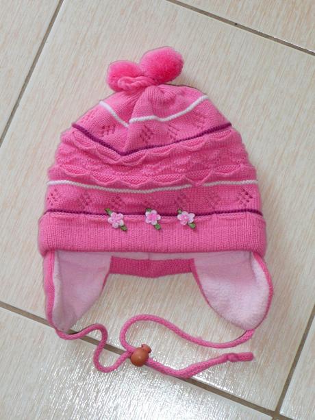 Zimná podšitá čiapočka pre dievčatko do 3 rokov., 104