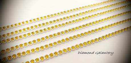 Štrasové retiazky - cena za 10 centimetrov, 