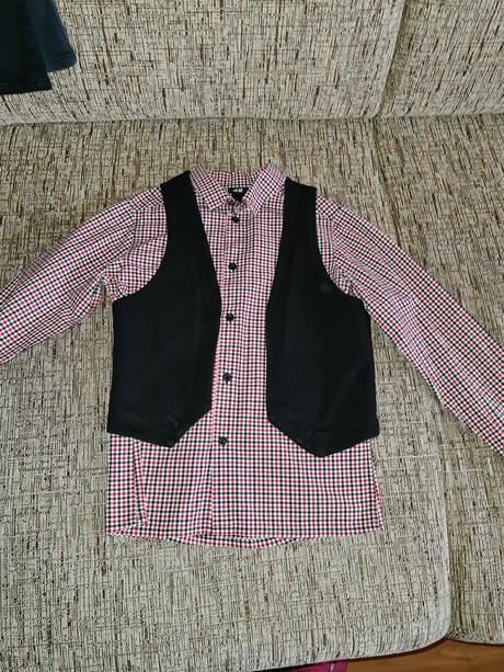 Košeľa s vestou  veľkosť 140, h&m,140