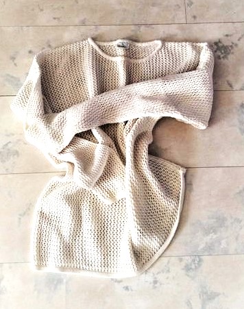 Bavlnené dierkované triko na pláž oversize l/xl, l