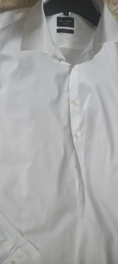 Snehobiela pánska košeľa s, s