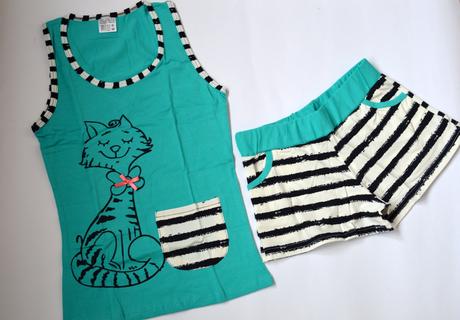 Pyžamo krátke sova, mačička, kačiatko, l / m / s / xs