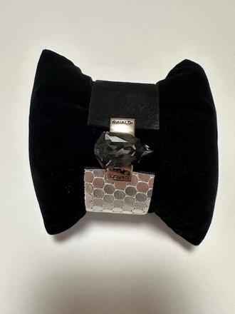 Kožený náramok čierno-strieborný cango & rinaldi, 