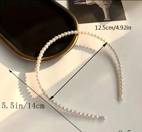 Perlová čelenka na vlasy,