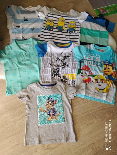 Tričká - výborný stav- 4ks, h&m,104