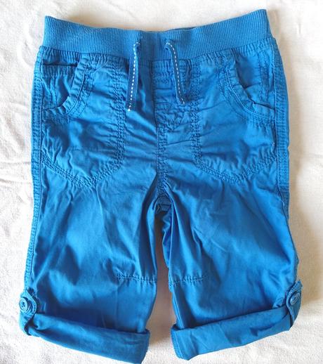 Modre nohavice 9-12m, f&f,80