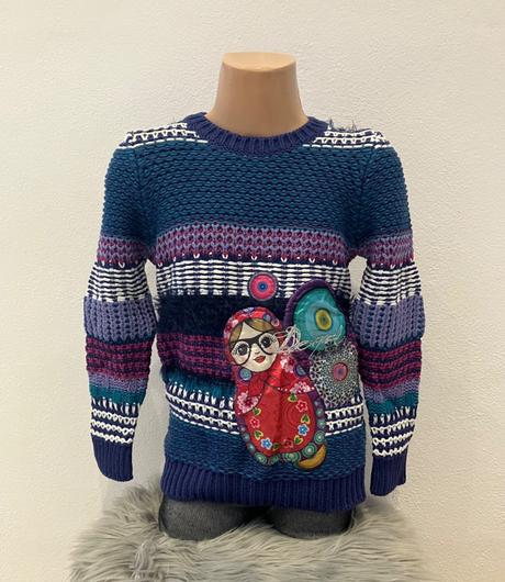 Dievčenský sveter farebný desigual (5-6r.), desigual,110 / 116