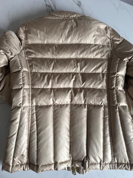 Fay luxusná bunda s kačacim perím v zlatej farbe m, m