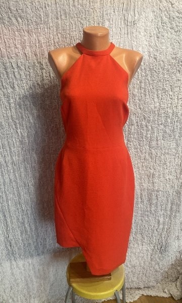 Sýtooranžové asymetrické šaty 38, 38