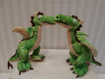 Plyšový zelení dráčikovia, 2 ks, aliki, 29 cm, 