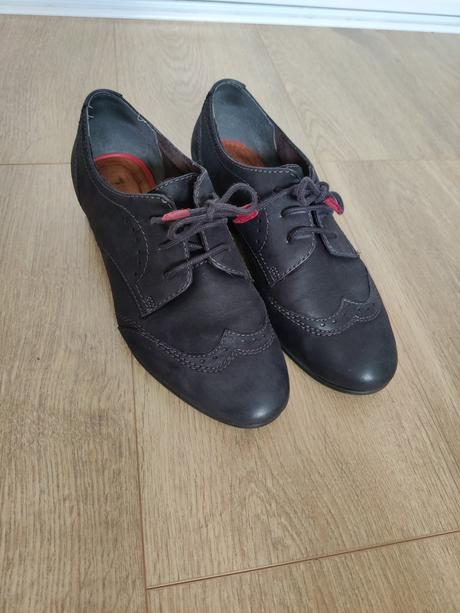 Čierne kožené oxfordky tamaris, tamaris,38